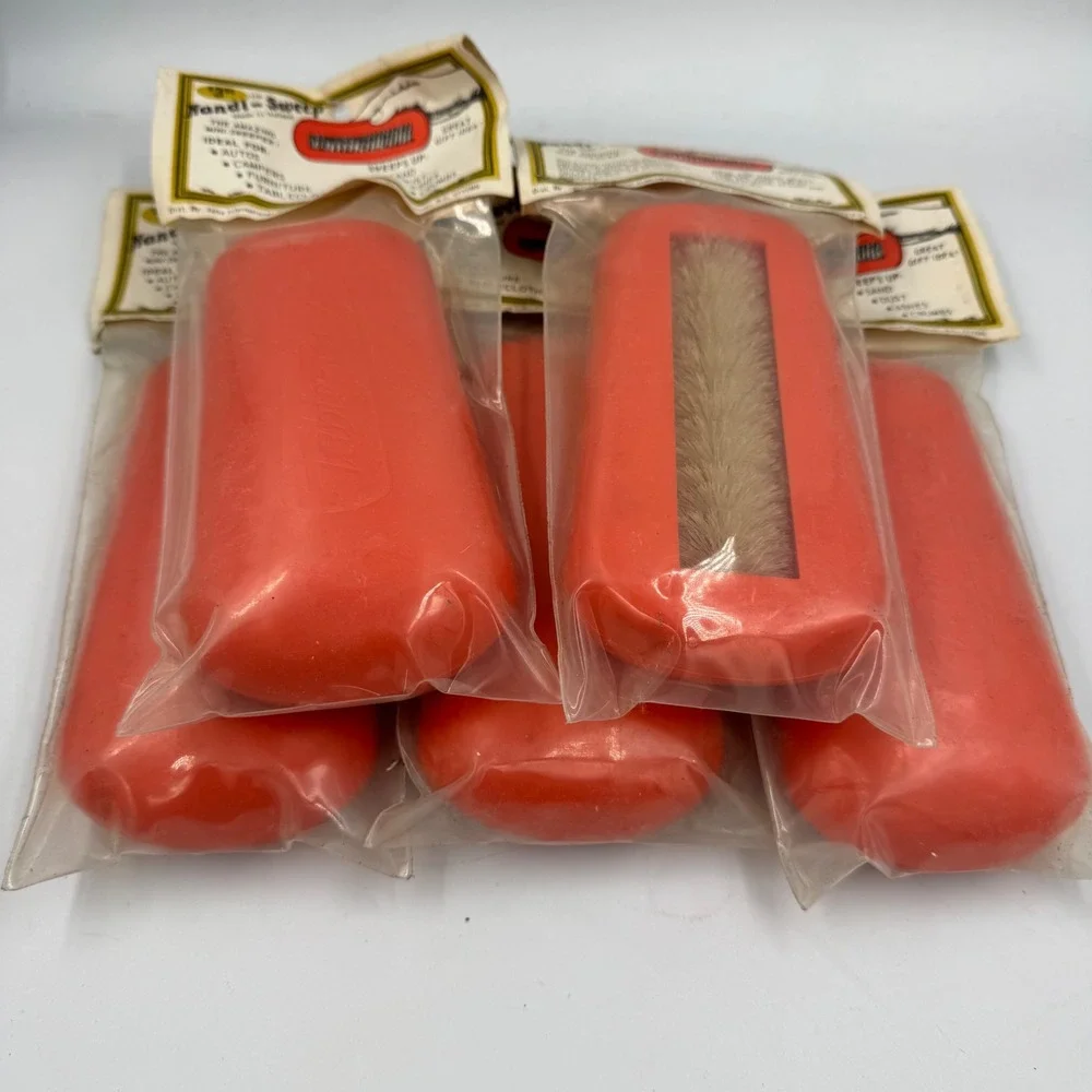 Handi-Sweep‎ Mini Sweeper Orange Vintage Manual Crumb Brush Lot of 5
